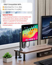 Magnetic Wireless Charging Stand Aluminum Alloy Adjustable Tablet Holder