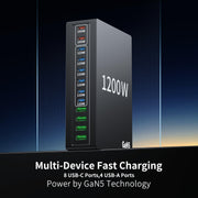 1200W USB C 12 Port Fast Charging Station PD 140W Laptop Charger