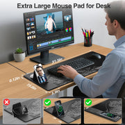 15W Fast Wireless Charging Mouse Pad Large Gaming Desk Mat