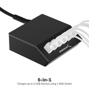 252W 8 Port USB C USB A Desktop Charger with Real Display