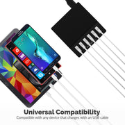 252W 8 Port USB C USB A Desktop Charger with Real Display